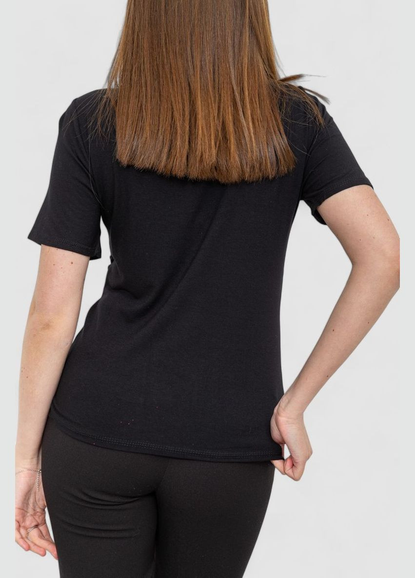 Чорна футболка жіноча Ager 186R619