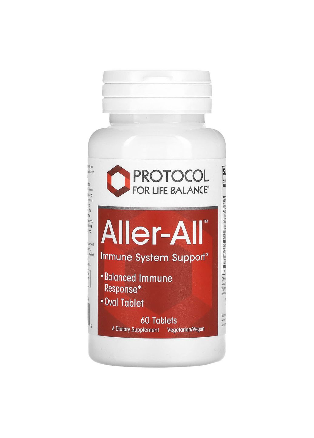 Поддержка иммунитета и дыхательной функции, Aller-All, Immune System Support,, 60 таблеток Protocol for Life Balance (367990533)