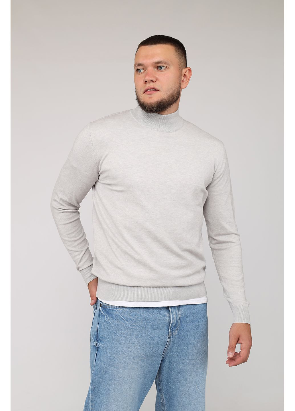 Гольф чоловічий колір світло-сірий CB-00275938 Yuki (352540273)