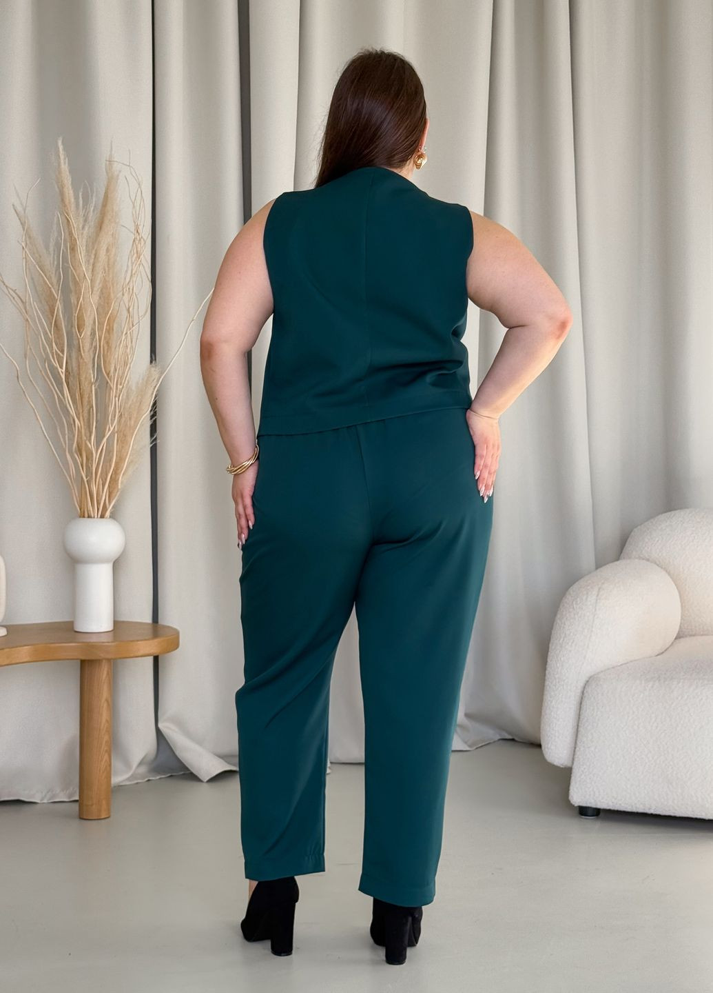 Женский деловой костюм с брюками со стрелками и жилеткой Merlini Венто (322250289)