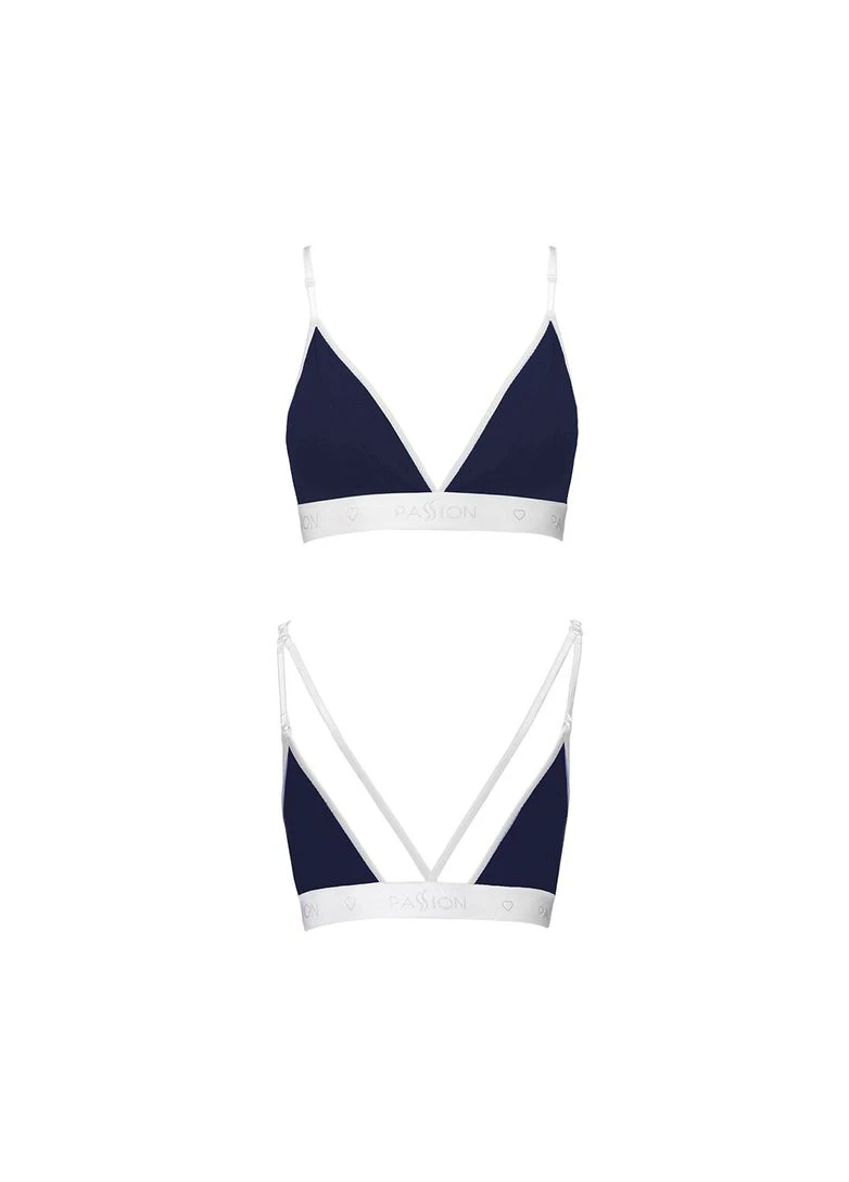Синий спортивный топ с двойными бретелями ps007 top, navy blue Passion