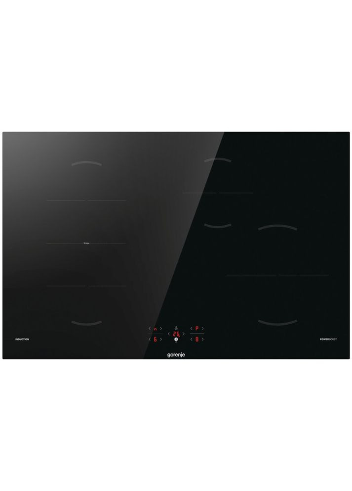 Варочная поверхность индукционная, 80см, PowerBoost, TouchControl, сочетание конфорок, черный Gorenje (361076489)