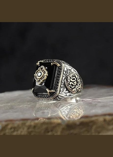 Кольцо мужское восточное печатка мужская власти с красным большим камнем размер 21 Fashion Jewelry (290114042)