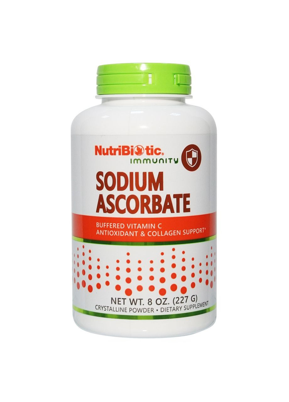 Вітамін С буферизований содою,, Sodium Ascorbate with Vitamin C, кристалічний порошок, 227 г NutriBiotic (364312453)