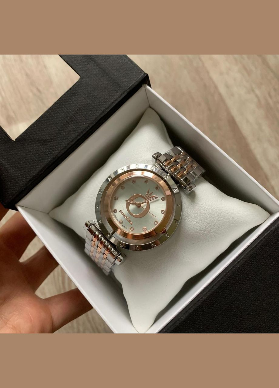 Жіночий годинник Pandora сталевий з металевим ремінцем у подарунковій коробочці сріблястий (sku_506+К) No Brand (346078190)