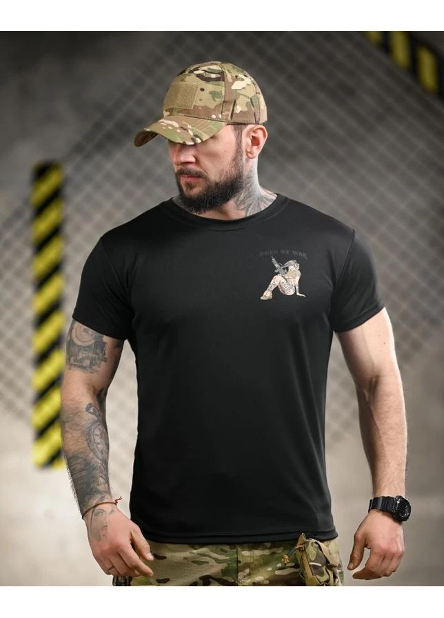 Тактическая футболка BORN OF WAR woman black Мужская футболка военная армейская No Brand (393646123)