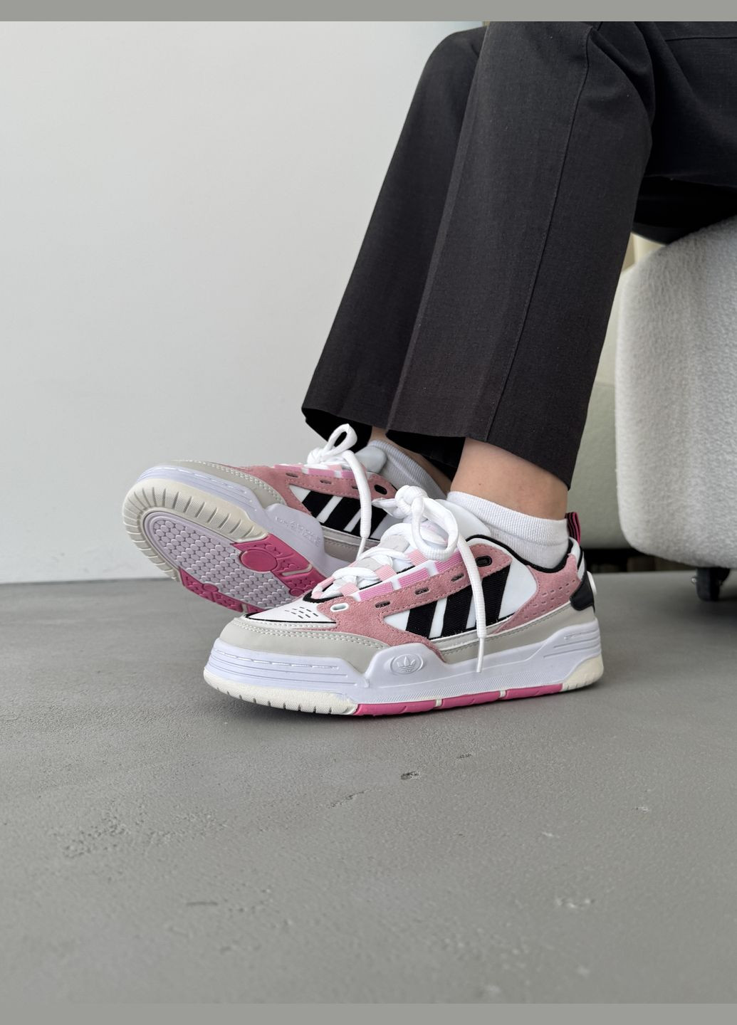 Кроссовки женские Adidas ADI 2000 white pink | Адидас АДИ 2000Х белые розовые No Brand белые демисезоны (316231415)