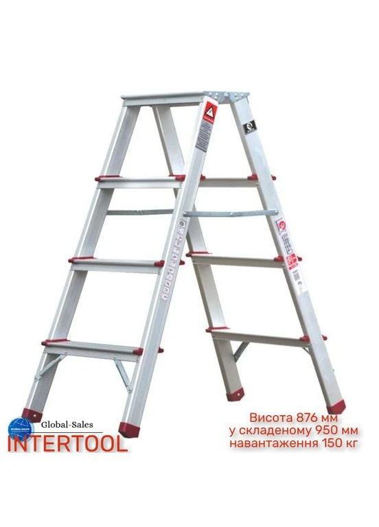 Драбина двостороння 880 мм x 4 щаблі (LT-1104) Intertool (393546441)