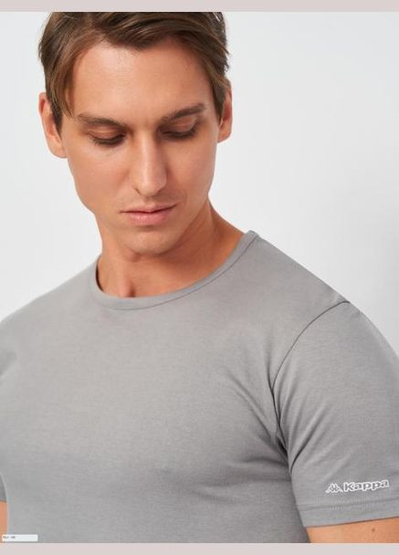 Серая футболка t-shirt mezza manica girocollo серый Kappa