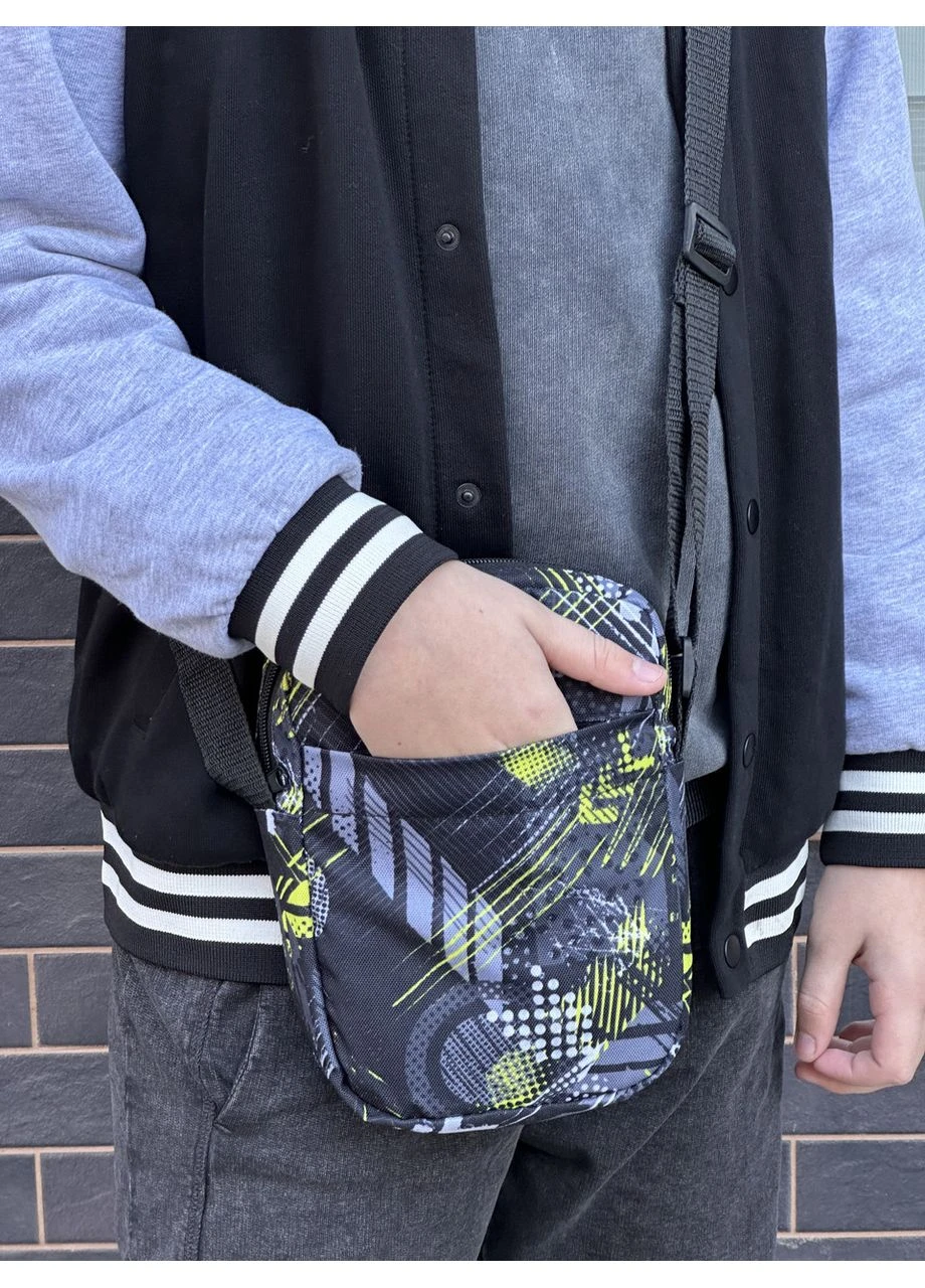 Сумка через плечо молодежная для мальчика подростка абстрактная No Brand (350613302)