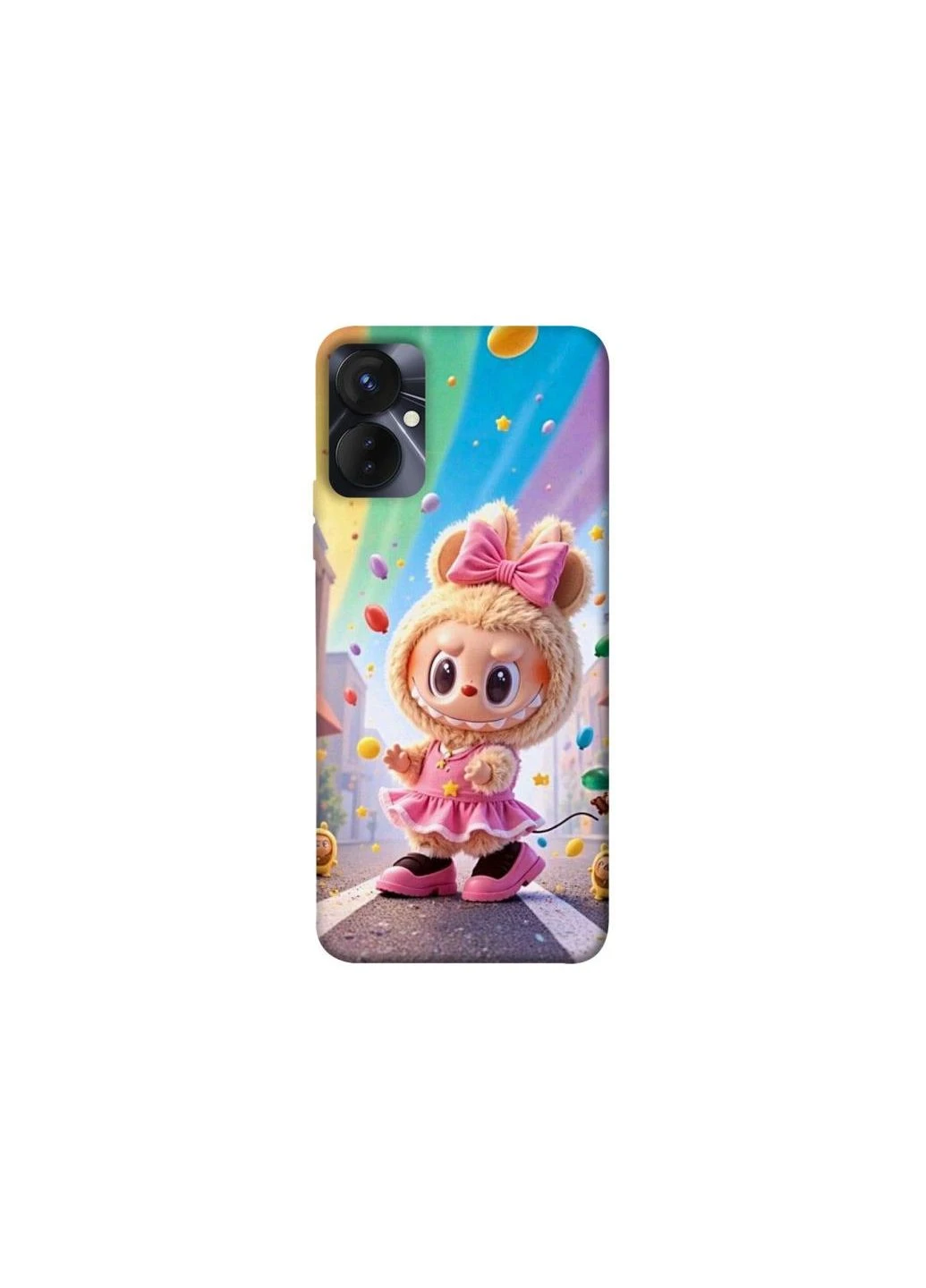 Чохол на TECNO Spark 9 Pro (KH7n) Labubu rainbow Frontalka (361982092)
