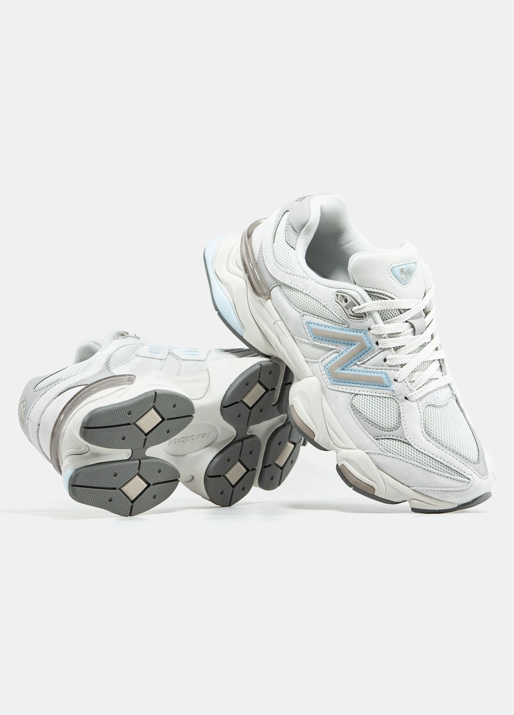 Кроссовки женские и мужские New Balance 9060 Raincloud Quarry Blue | Нью Беланс 9060 белые No Brand белые демисезоны (345562958)