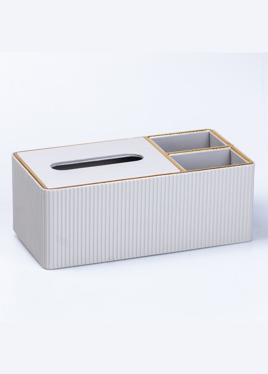 Салфетница-органайзер из эко-кожи 3 отделения 27*14*10 см TS Kitchen (315637174)