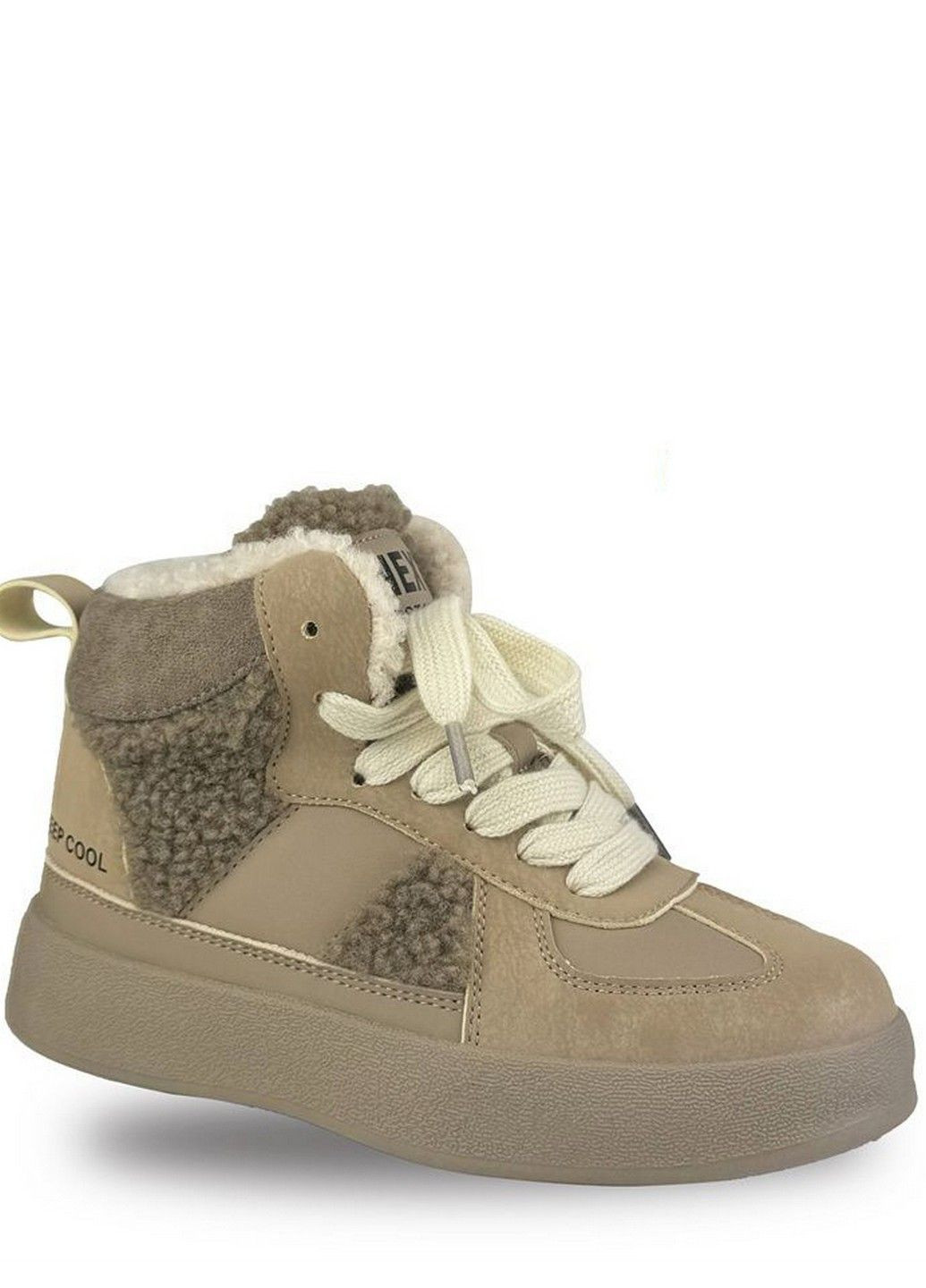 Бежевые кэжуал зимние зимние ботинки на овчине bn40484-0 Jong Golf