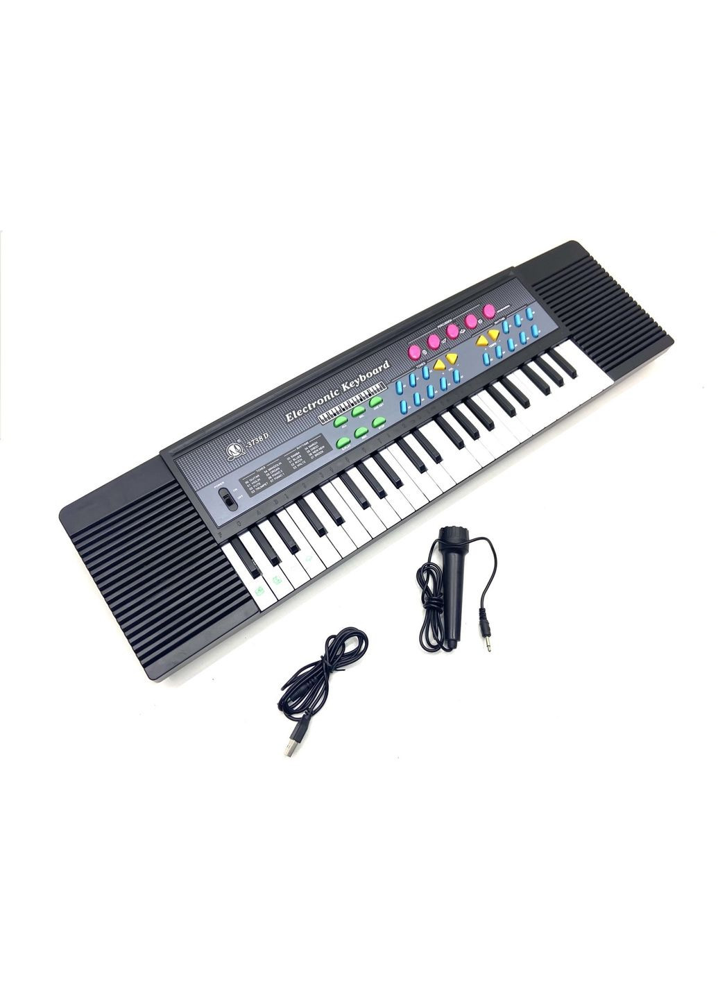 Синтезатор дитячий з мікрофоном та USB Чорний (MS-3738) Limo Toy (301421218)