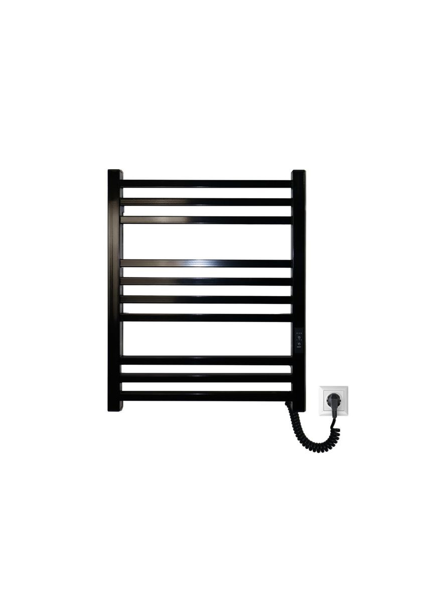 Рушникосушарка електрична з контроллером Чорний глянець 590*490 Carino LORENZO (367604540)
