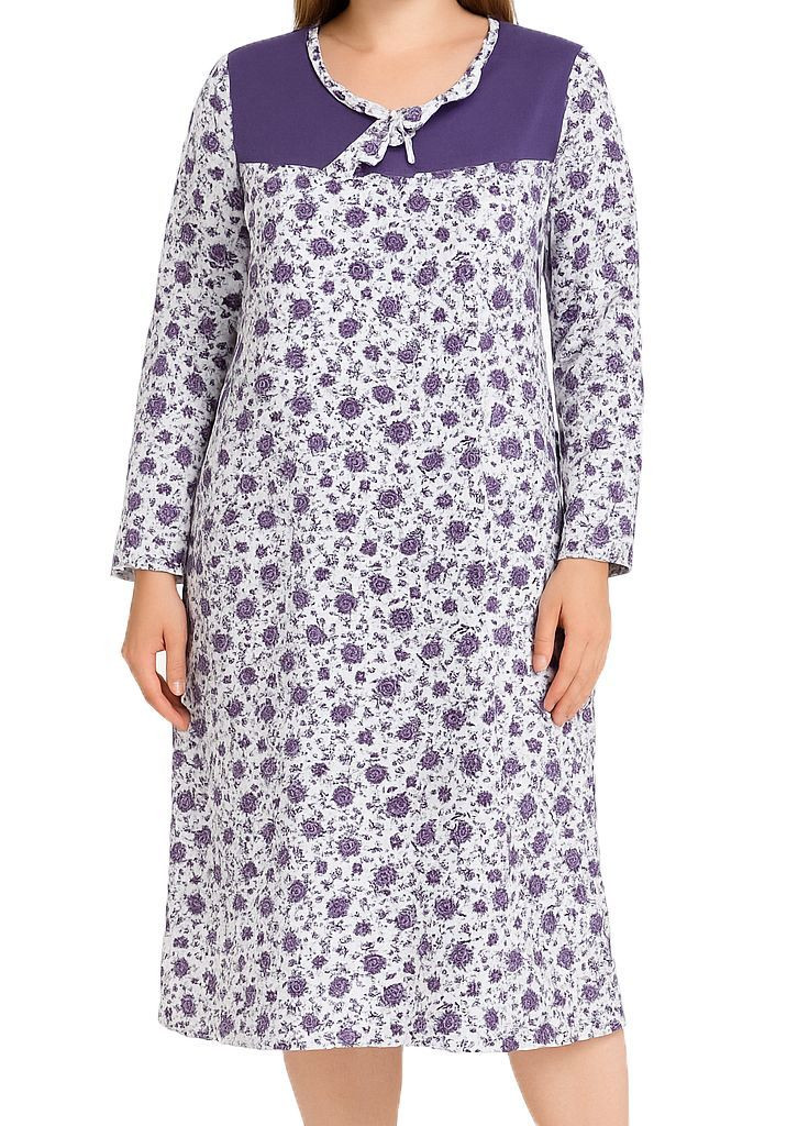 Женская ночная рубашка тёплая на флисе хлопок (220) ANDIN (369000880)