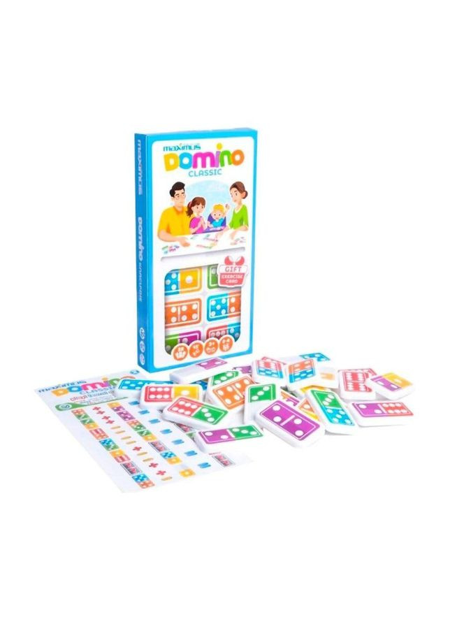 Настільна гра дитяча розвиваюча "Доміно: Класичне", 28 фішок (5492) Maximus (362431213)