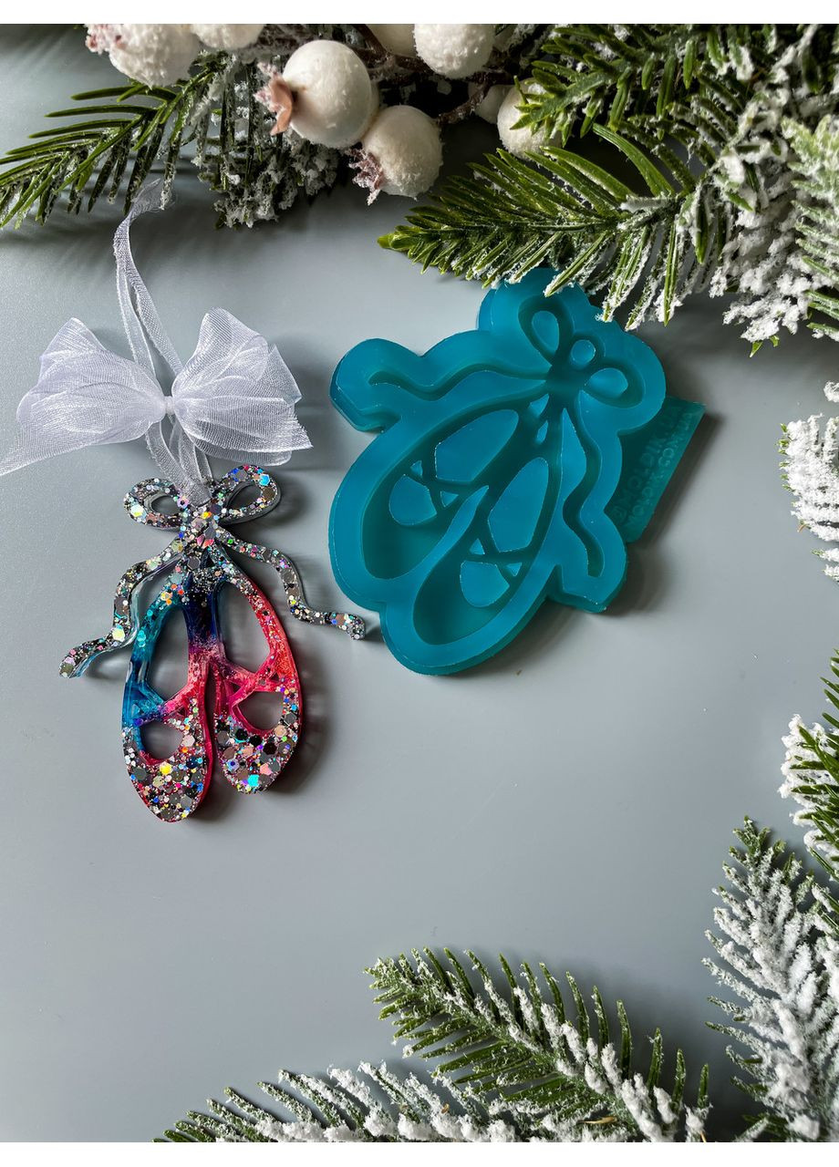 Молд Пуанти форма для новорічних іграшок на ялинку силіконова форма для епоксидної смоли No Brand (370566480)