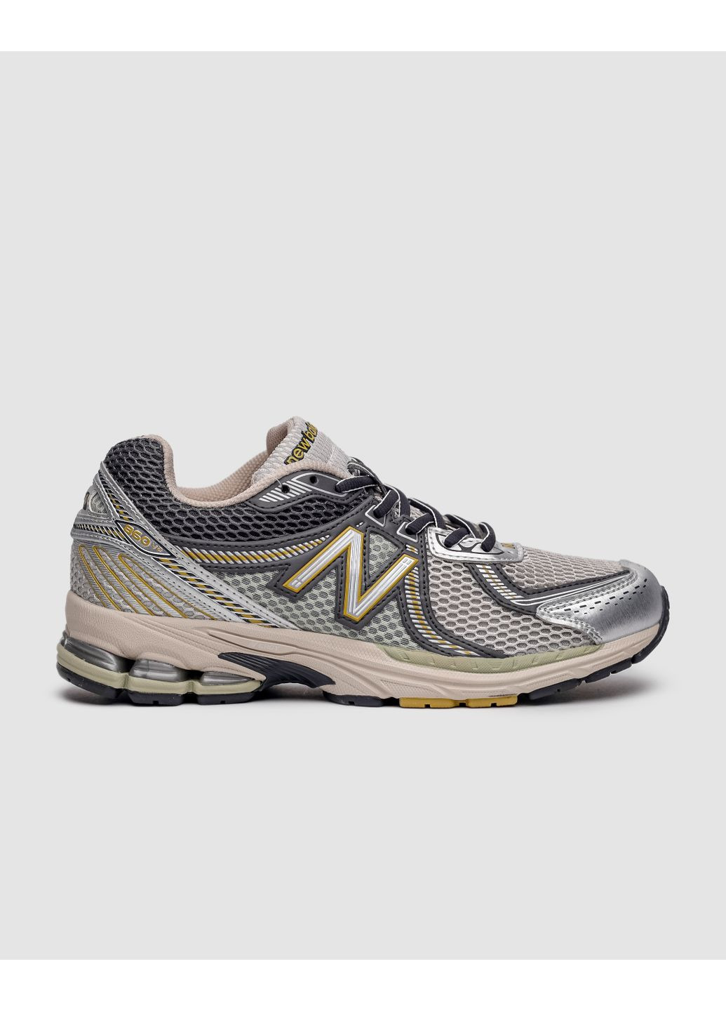 Сірі Осінні кросівки чоловічі new balance 860 v2 grey silver нью беланс 860 No Brand