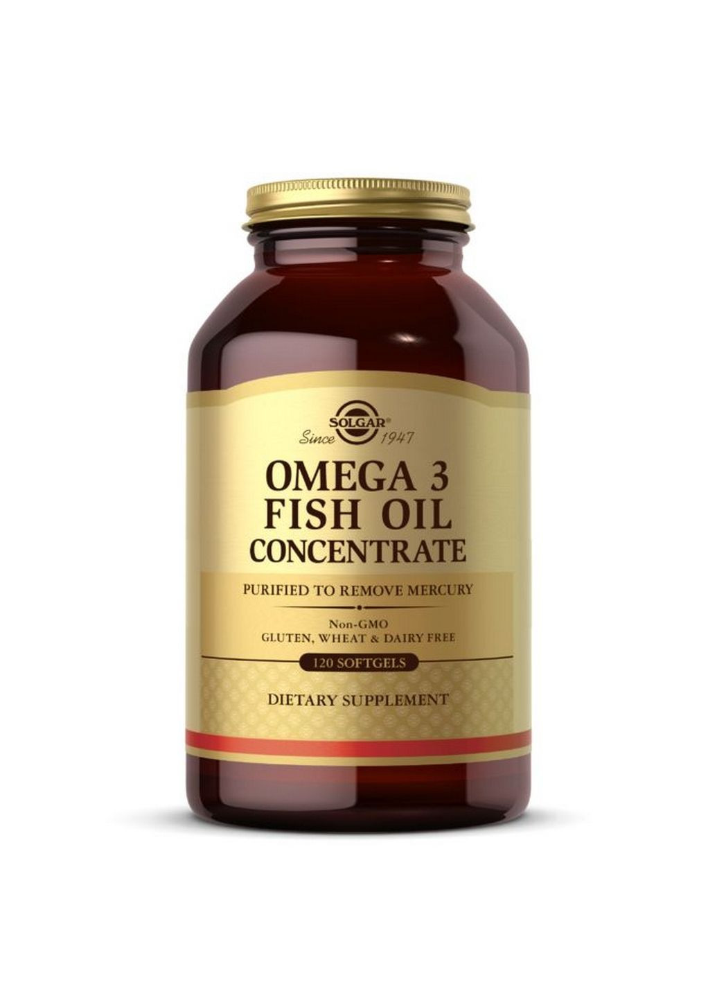Жирные кислоты Omega 3 Fish Oil Concentrate, 120 капсул Solgar (293339091)