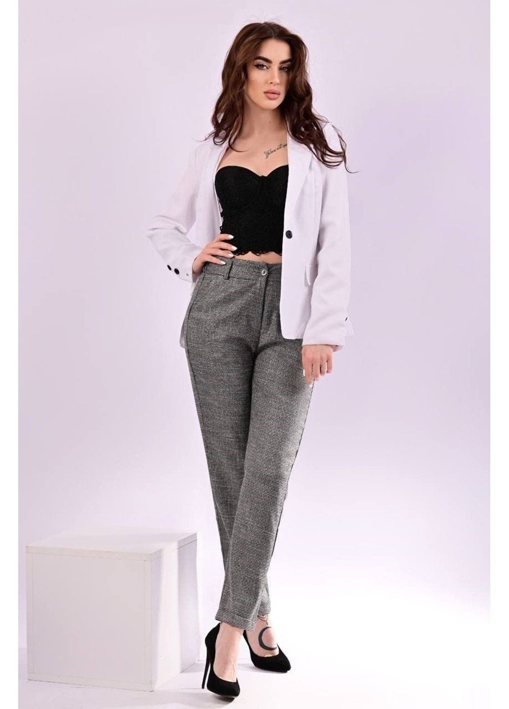 Штани жіночі класичні сірі BSZZ (305847622)