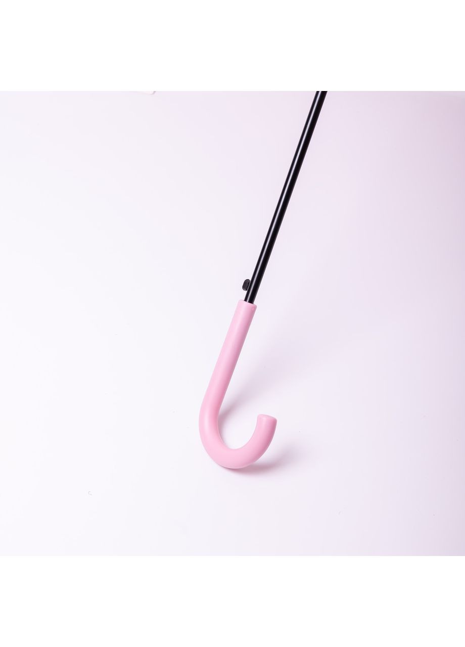 Розовый классический детский зонт-трость полуавтомат из полиэстера прочный надежный 8 спиц диаметр 94 см hp-23-11p Yiwu (369142867)