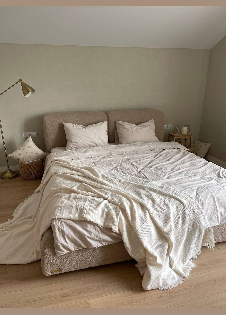 Постільна білизна бавовна Євро 200х220 наволочка 70х70 2шт Світло-рожевий (П4К-al-sikel-var-002-01) No Brand (348094899)