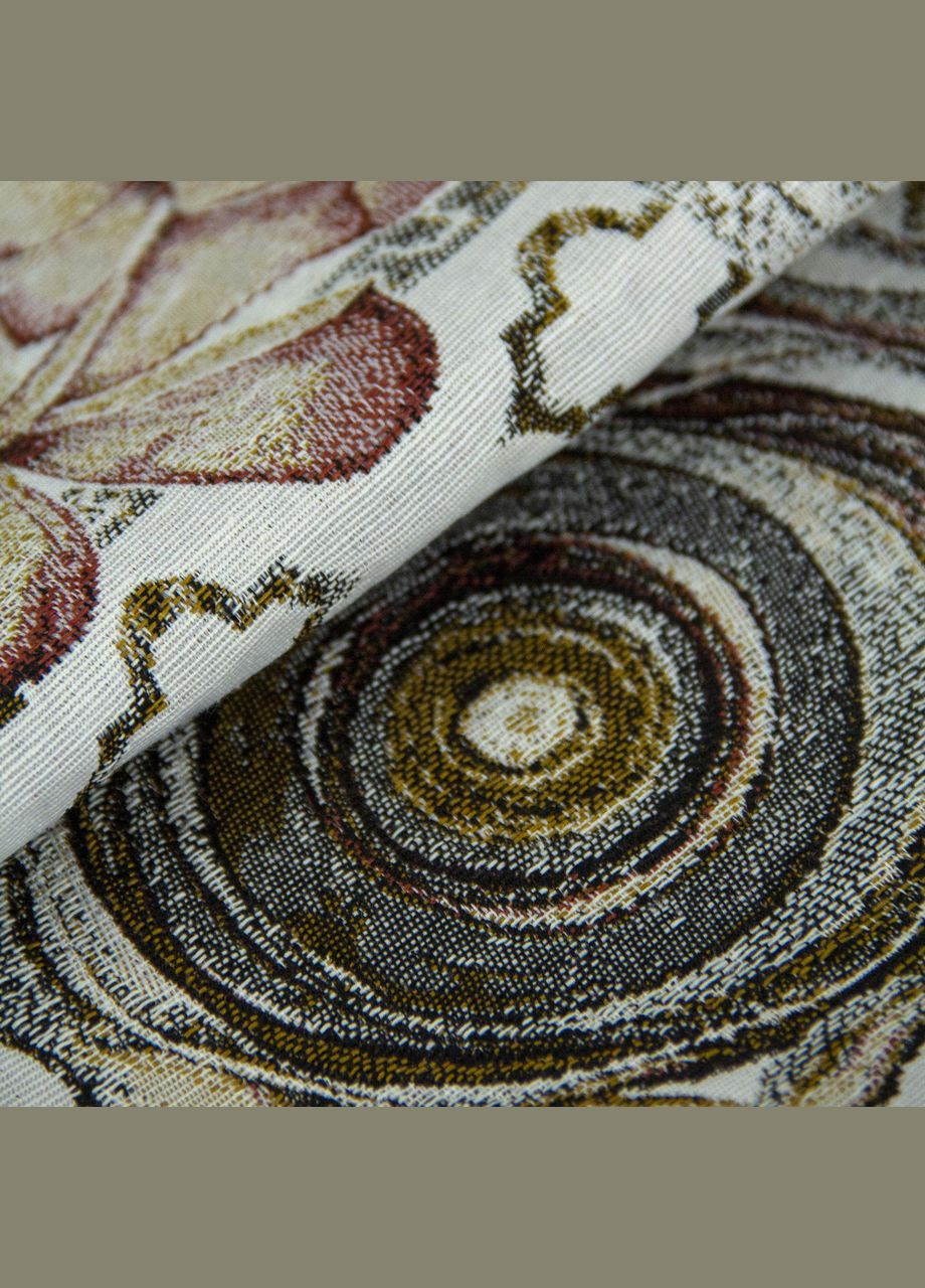 Скатерть гобеленовая белая прямоугольная праздничная с кружевом для квадратного или прямоугольного стола Стильная пион 100х100 Maystat (305390498)