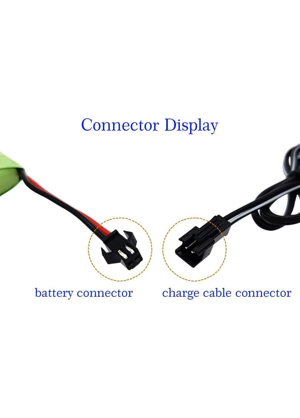 Аккумулятор Ni-MH 6V 2400 mAh с разъемом SM-2P и USB-зарядкой No Brand (382521420)