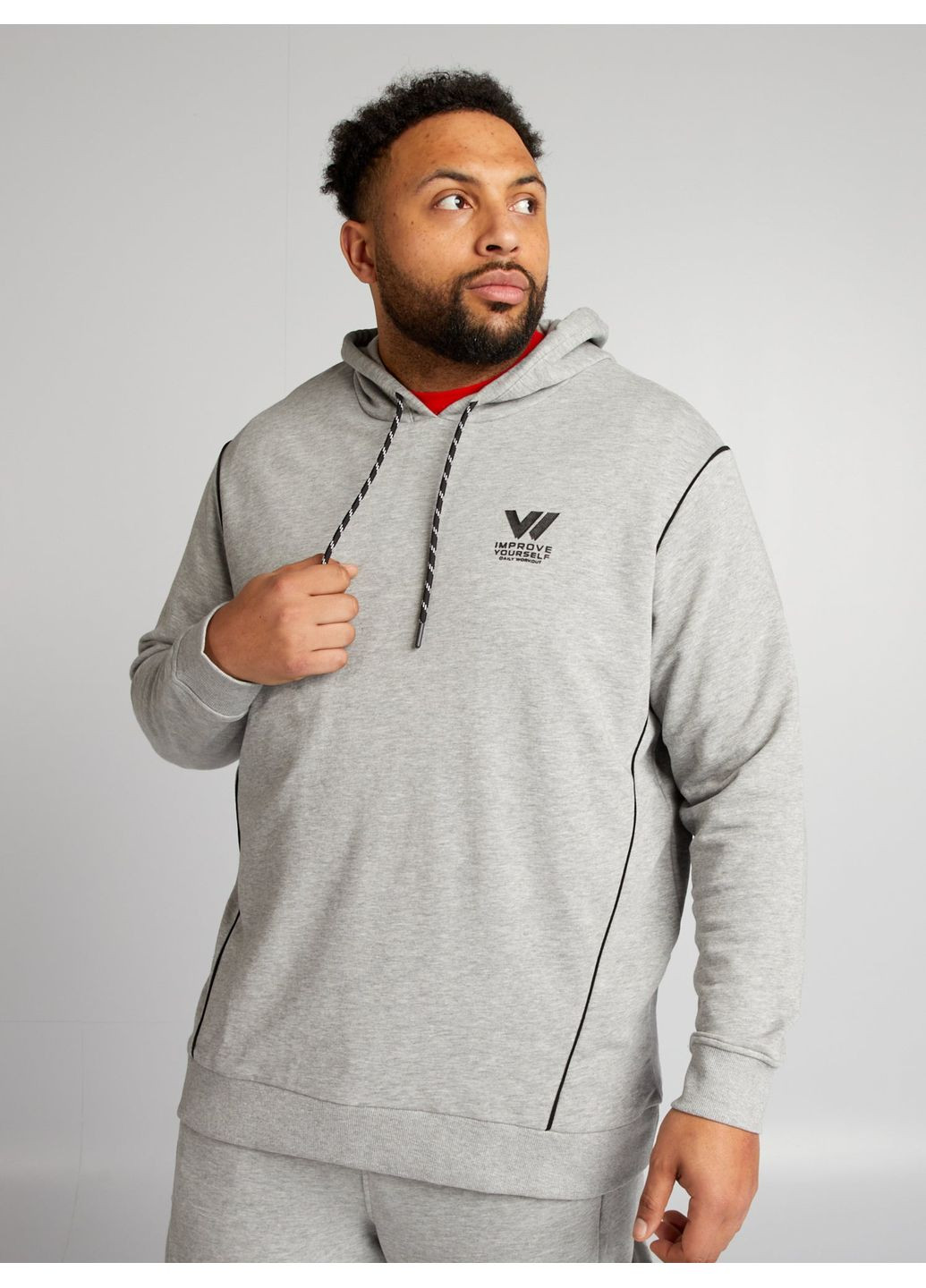 Худі демісезон,сірий меланж, Kiabi (356172593)