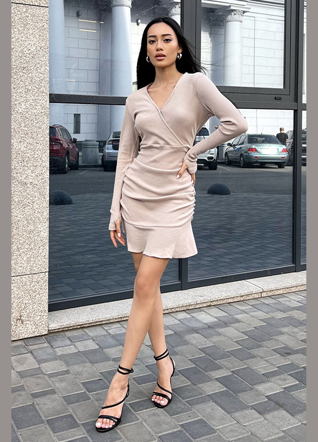 Бежева повсякденний сукня Liton