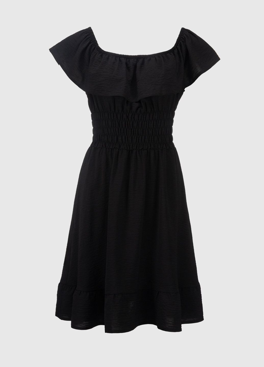 Черное повседневный платье однотонное женское 2424 черный shop (2000990649805) No Brand однотонное