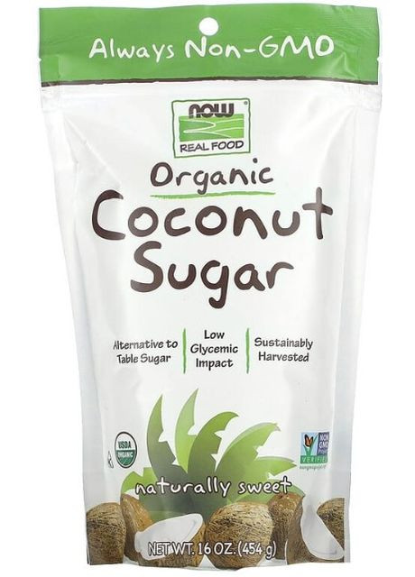 Кокосовый сахар Coconut Sugar Real Food 454 грамм Now Foods (357343036)