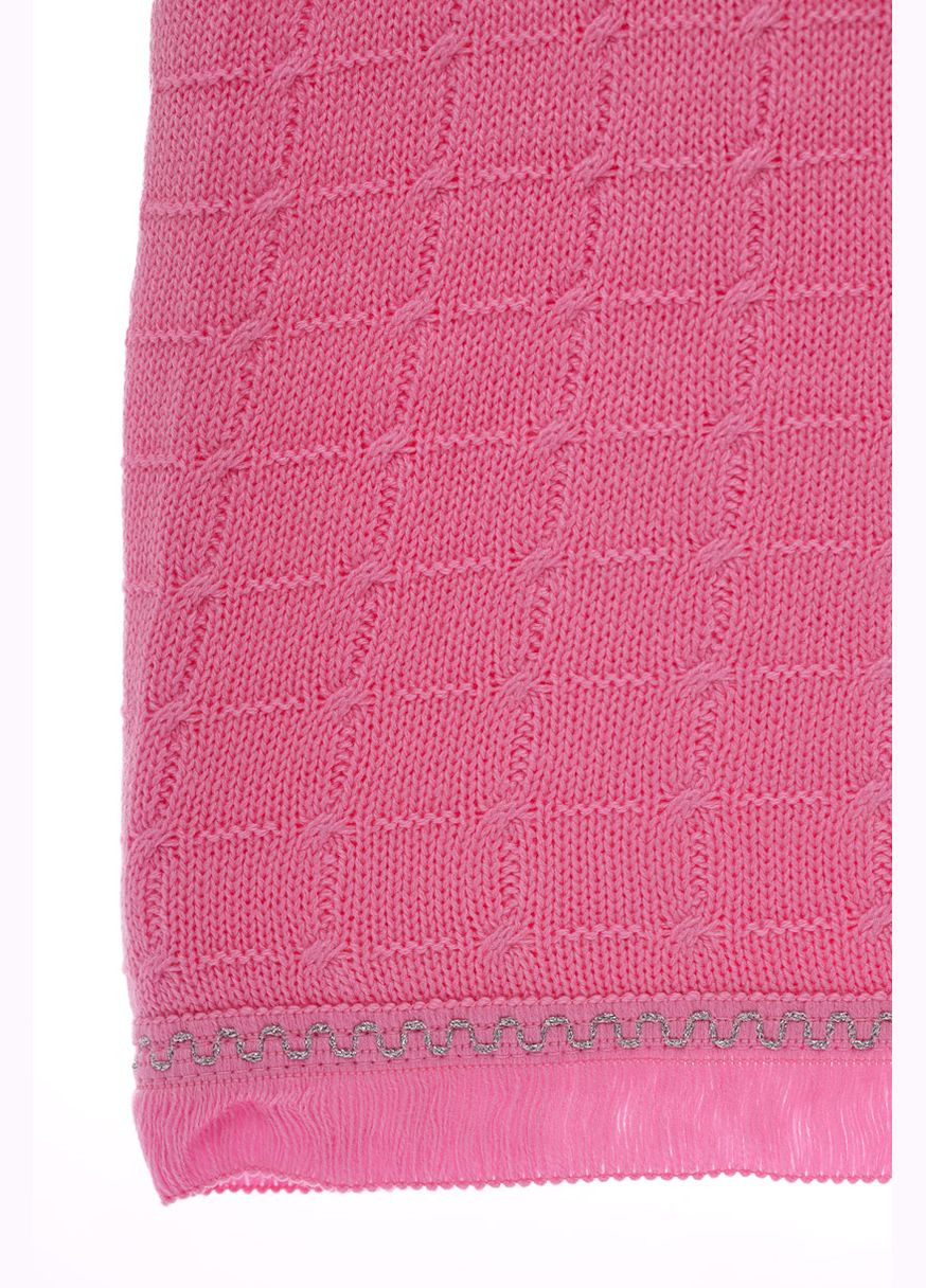 Плед для девочки вязка на травке Луна 80*85 см розовый (36720) BABYKROHA (297198354)