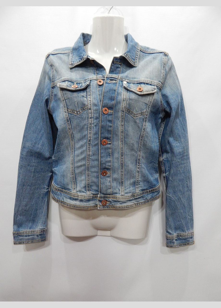 Синяя демисезонная куртка женская джинсовая vintage, ukr 40-42, eur 36 022dg (в указанном размере, только 1 шт.) H&M