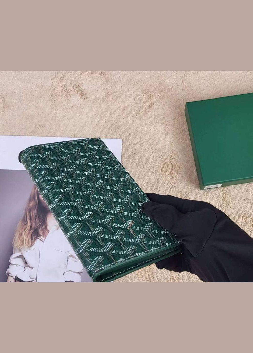 Чоловічий гаманець з відділенням для телефона (099) Lux green No Brand (322156681)