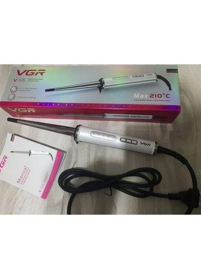 Конусная профессиональная плойка для волос афрокудры 25 Вт V526 Pro Белый VGR (306716817)