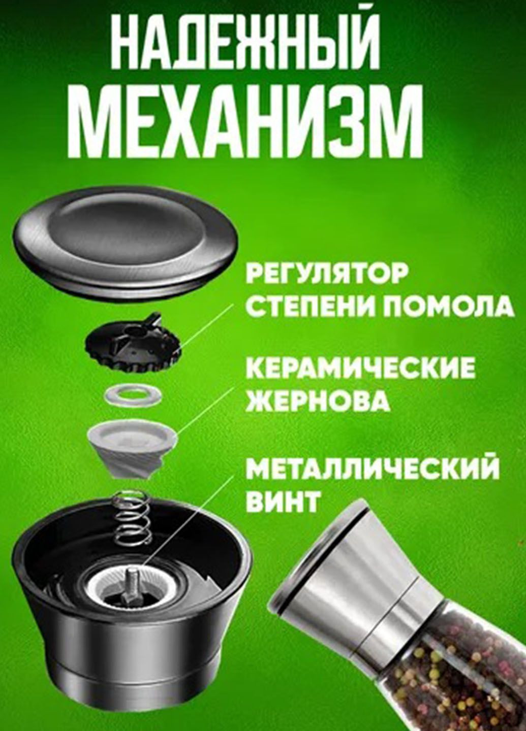 Універсальний млин для спецій керамічний ротор 280 мл 13 x 6.7 см Frico fru-464 (289391281)