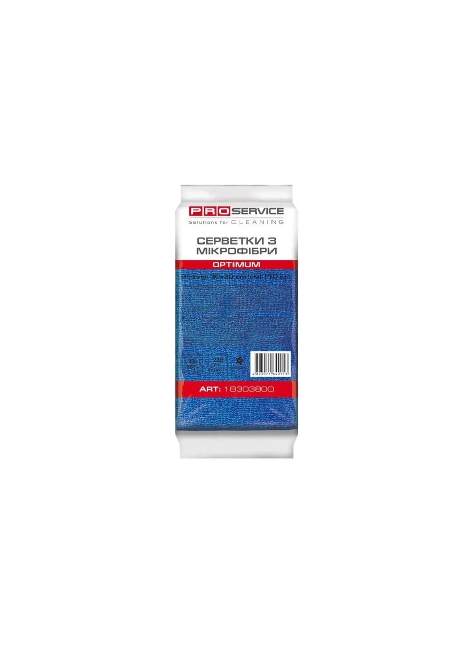 Салфетки из микрофибры Pro Service Optimum 30*30 см синие 10 шт (48уп/ящ) PROservice (403746107)