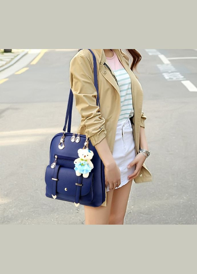 Детский рюкзак сумочка с брелком | Детская сумка-рюкзак трансформер | Сумка рюкзак подростковый для девочек No Brand (334731093)