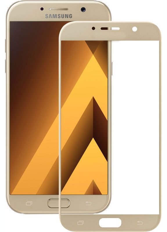 Защитное стекло 2.5D Full Cover Tempered Glass Samsung Galaxy A3 2017 (A320) Gold Mocolo (298995258)