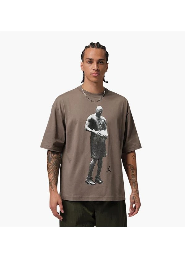 Коричневая футболка spt stmt brown if0853-040 Air Jordan