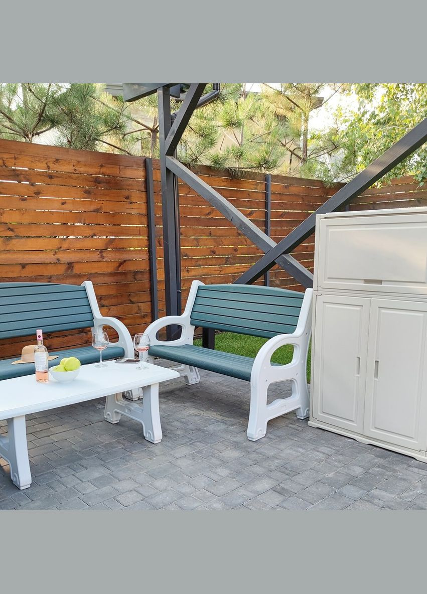 Пластиковая тумба с полкой 82*41*93см SW00001543 Серый Sticker Wall (297915344)