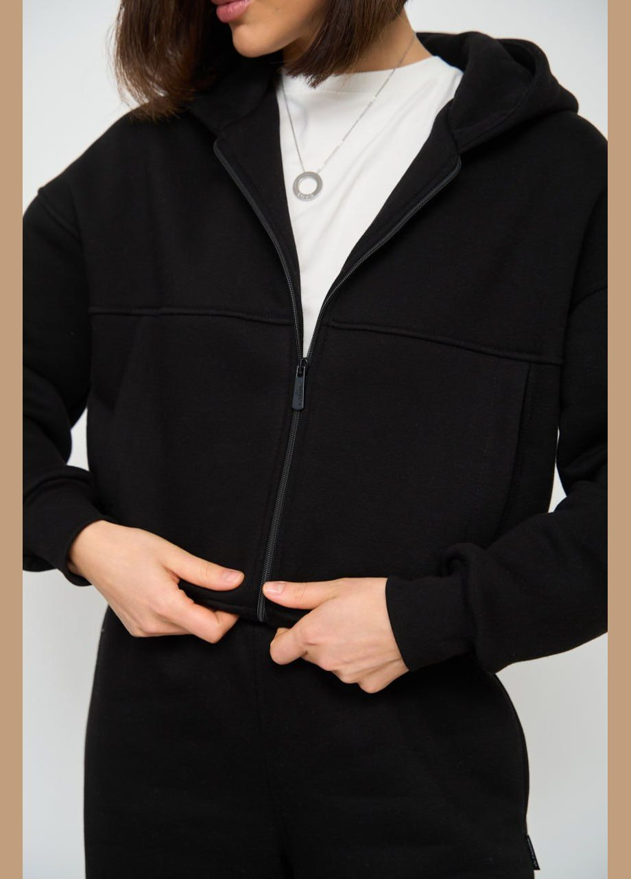 Жіночий костюм двійка з брюками палаццо колір чорний р.L 449555 New Trend (282926372)