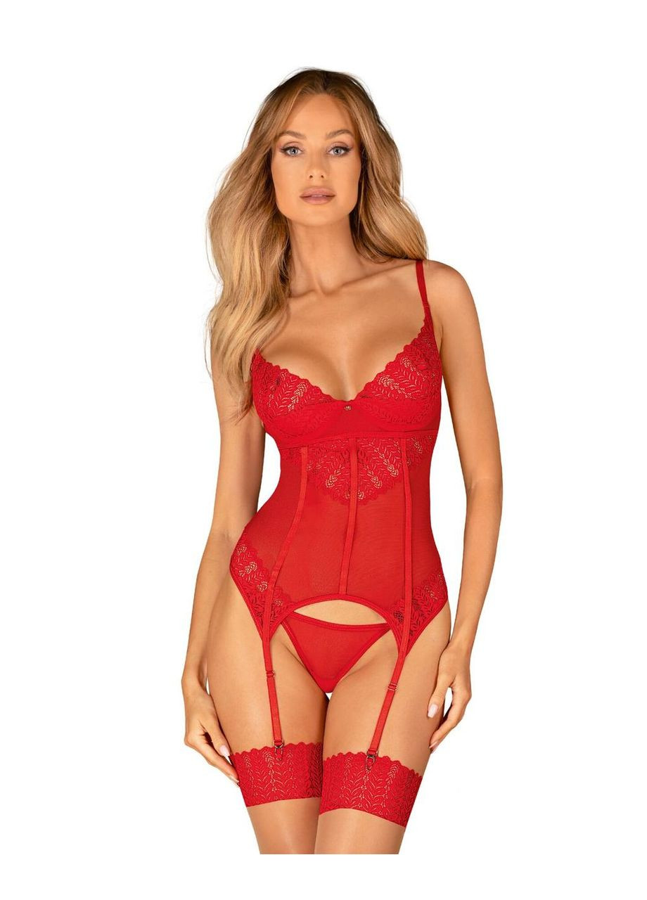 Корсет Ingridia corset & thong XS/S Obsessive (303910936)
