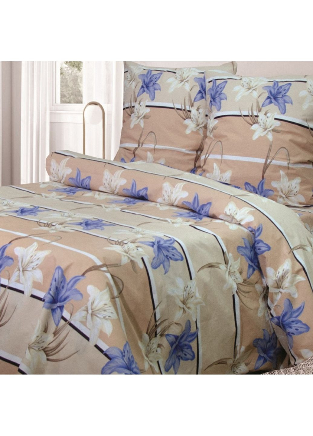 Комплект постільної білизни бязь G458, 215х145 см (з однією наволочкою 70х70) Ярослав (295576802)