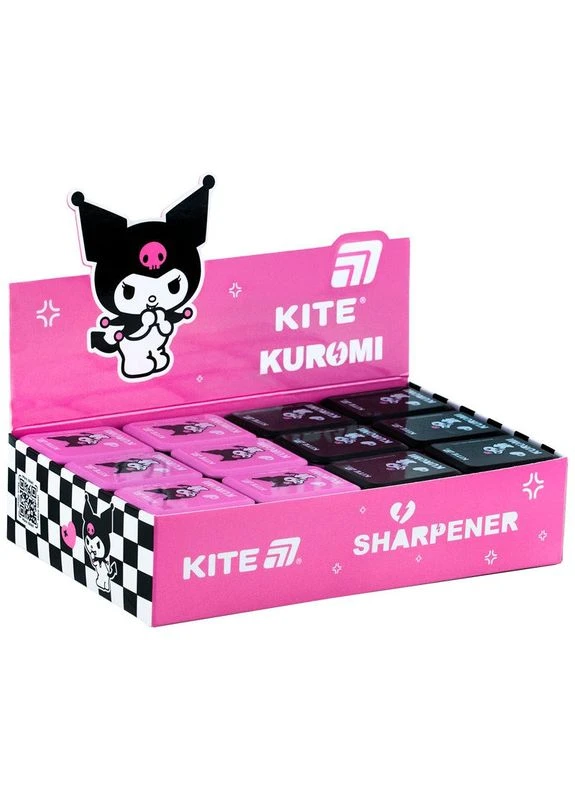 Точилка " " /HK25-116-2/ с контейнером прямоугольная Kuromi Куроми (24/1440) Kite (391567600)