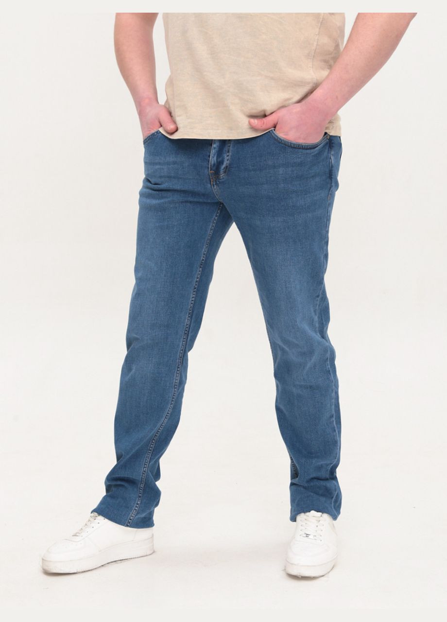 Синие демисезонные прямые джинсы мужские синие прямые 36 длина Пряма FRANCO BENUSSI