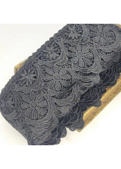 Кружево макраме 10 см (13 м) цвет-черный (729-94-039) Plus-plus (352749278)